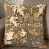 Housse de coussin impressions végétales 