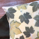 Housse de coussins avec impressions botaniques de feuilles d'érables